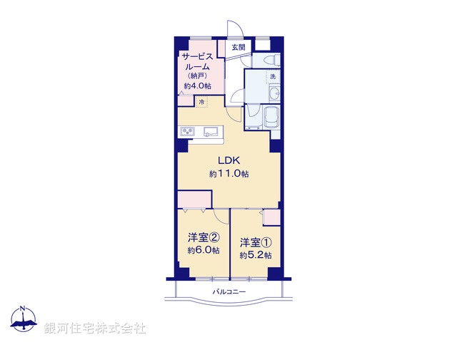 G00376499 東京都足立区保木間１丁目 中古マンション 2390万円【間取図】
