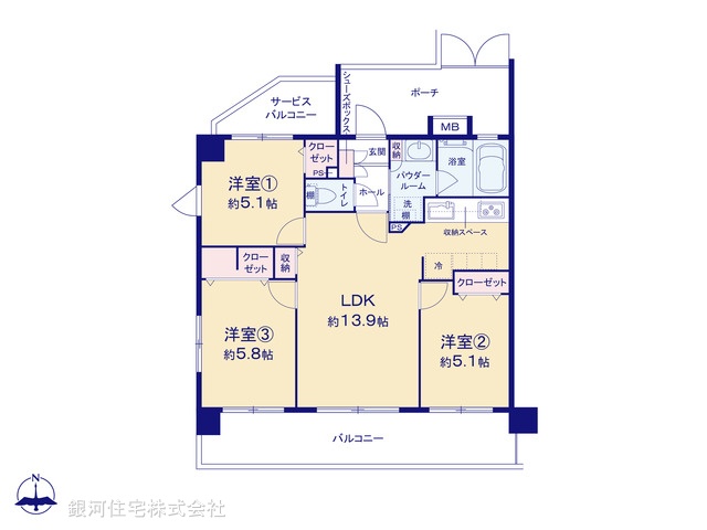 G00376504 東京都葛飾区東立石２丁目 中古マンション 3980万円【間取図】