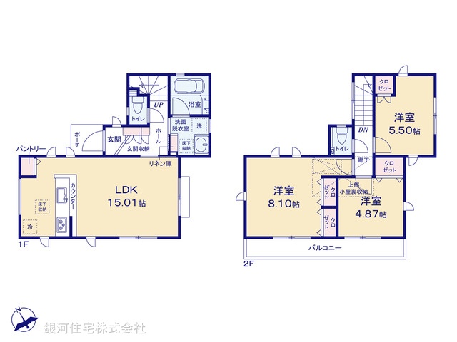 G00376759 神奈川県藤沢市大鋸３丁目 新築一戸建て 4380万円【間取図】