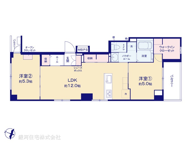 G00376896 東京都千代田区二番町 中古マンション 6880万円【間取図】