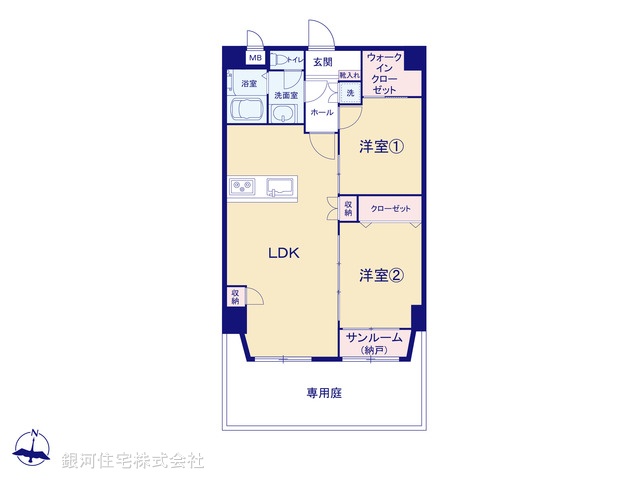 G00377099 神奈川県横浜市磯子区田中２丁目 中古マンション 2199万円【間取図】