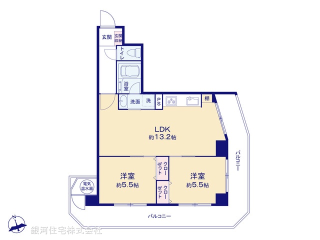 G00377120 東京都足立区舎人５丁目 中古マンション 2480万円【間取図】