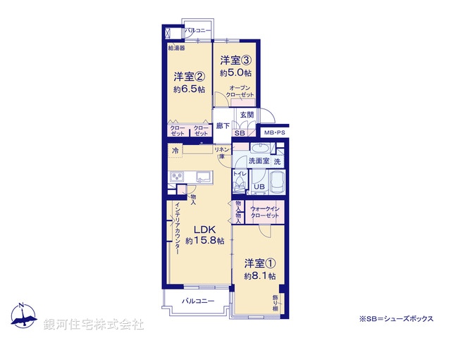 G00377140 神奈川県川崎市幸区古市場 中古マンション 3999万円【間取図】