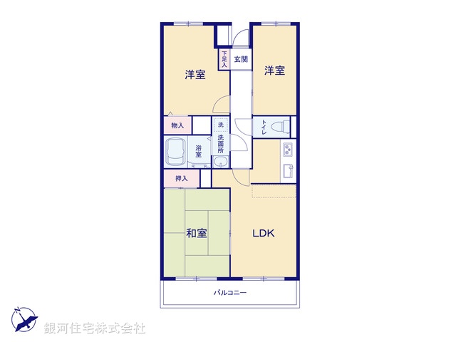 G00377322 神奈川県横浜市磯子区岡村１丁目 中古マンション 2980万円【間取図】