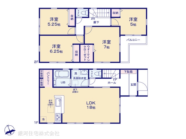 G00377335 千葉県船橋市坪井西１丁目 新築一戸建て 3680万円【間取図】