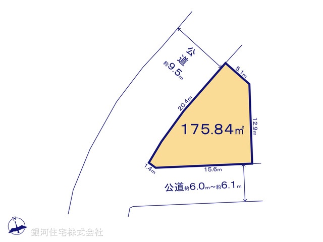 G00377560 千葉県我孫子市つくし野５丁目 土地 2950万円【区画図】