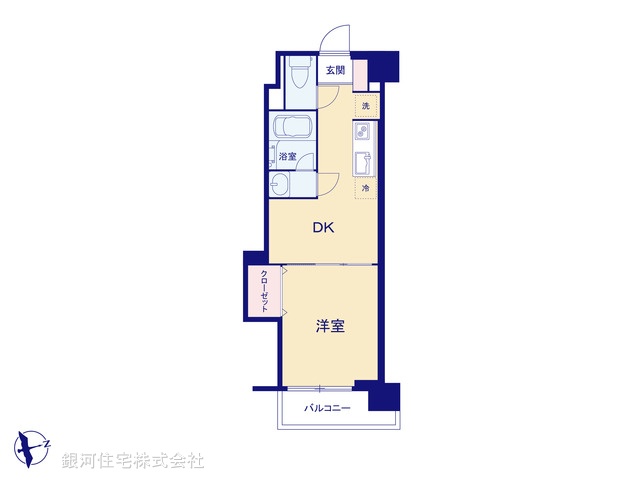 G00377623 東京都大田区蒲田５丁目 中古マンション 2480万円【間取図】