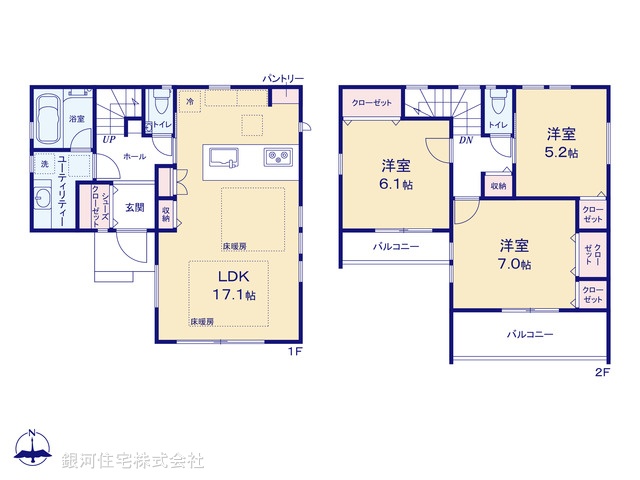 G00377696 埼玉県川越市南大塚１丁目 新築一戸建て 3190万円【間取図】
