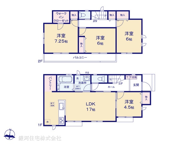G00377760 千葉県千葉市中央区塩田町 新築一戸建て 3490万円【間取図】