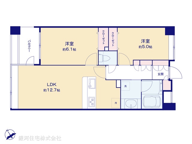 G00377783 神奈川県横浜市中区山下町 中古マンション 6470万円【間取図】