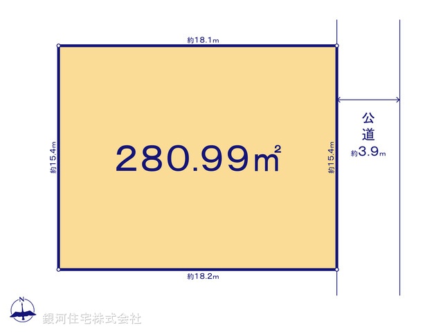 G00377880 千葉県流山市江戸川台東３丁目 土地 4680万円【区画図】