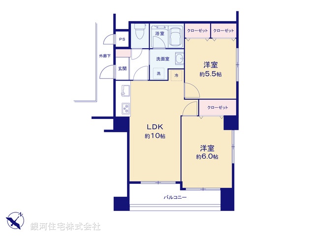 G00377918 神奈川県横浜市南区白妙町３丁目 中古マンション 2980万円【間取図】