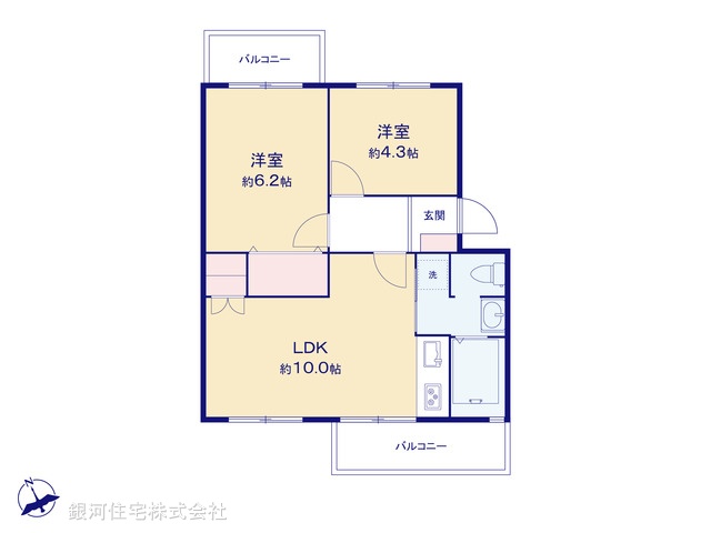 G00377931 東京都三鷹市新川４丁目 中古マンション 1980万円【間取図】