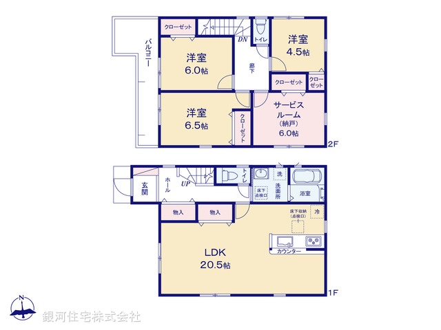G00377940 千葉県千葉市若葉区千城台北１丁目 新築一戸建て 3380万円【間取図】