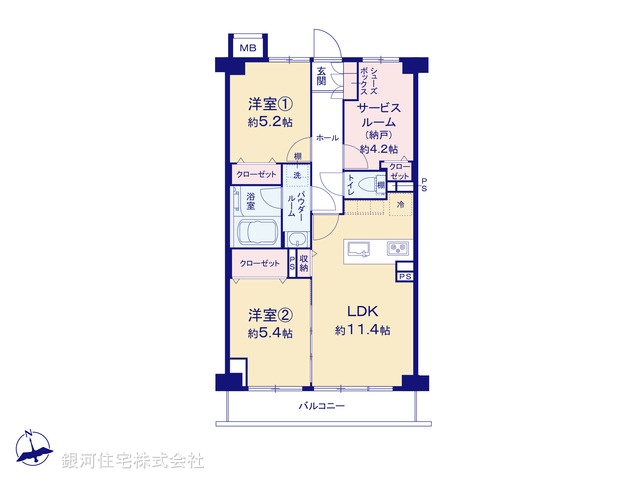 G00377944 東京都三鷹市下連雀７丁目 中古マンション 5798万円【間取図】