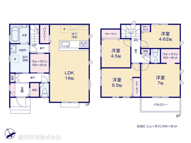 G00377967 千葉県市川市本北方３丁目 新築一戸建て 4990万円【間取図】