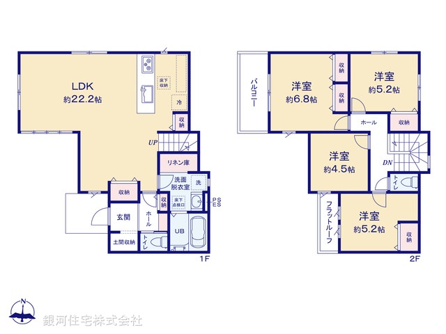 G00377970 埼玉県川越市大字的場 新築一戸建て 4499万円【間取図】
