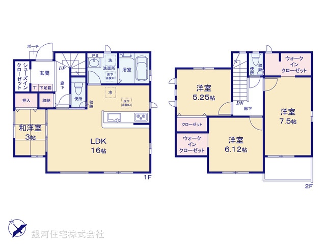 G00378020 千葉県松戸市河原塚 新築一戸建て 3790万円【間取図】