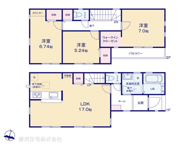 G00378023 神奈川県横浜市瀬谷区阿久和西３丁目 新築一戸建て 4180万円【間取図】