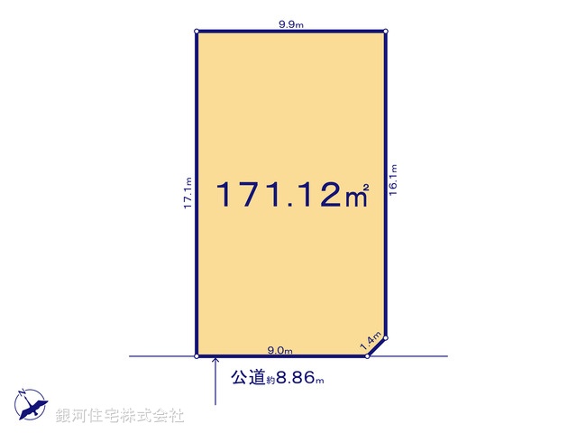 G00378395 埼玉県北葛飾郡杉戸町清地６丁目 土地 1500万円【区画図】