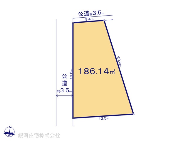 G00378400 埼玉県蓮田市上１丁目 土地(建築条件付土地) 3500万円【区画図】