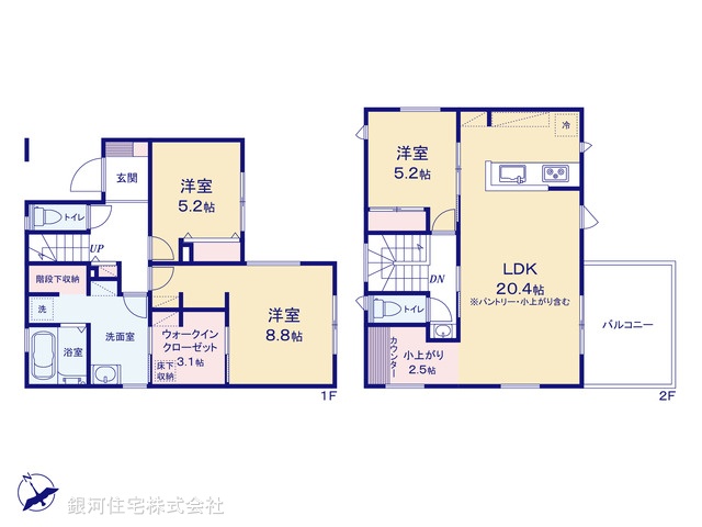 G00378552 千葉県船橋市咲が丘２丁目 新築一戸建て 3780万円【間取図】