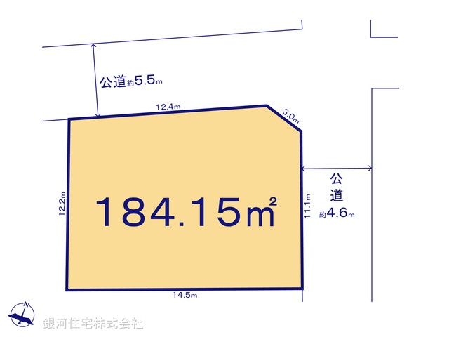 G00378775 埼玉県北葛飾郡松伏町大字松伏 土地 1890万円【区画図】