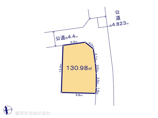 G00378778 埼玉県入間市黒須２丁目 土地 2580万円【区画図】