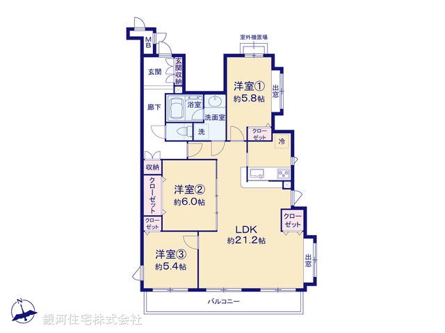 G00379002 東京都多摩市鶴牧２丁目 中古マンション 3880万円【間取図】