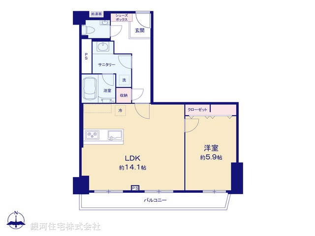 G00379068 東京都世田谷区下馬２丁目 中古マンション 4980万円【間取図】