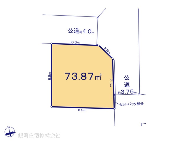 G00379074 東京都板橋区上板橋３丁目 土地 7280万円【区画図】