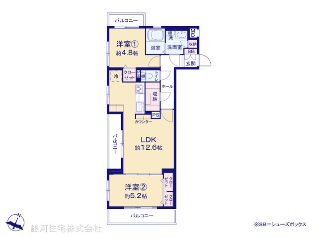 G00379093 東京都目黒区大岡山１丁目 中古マンション 6980万円【間取図】