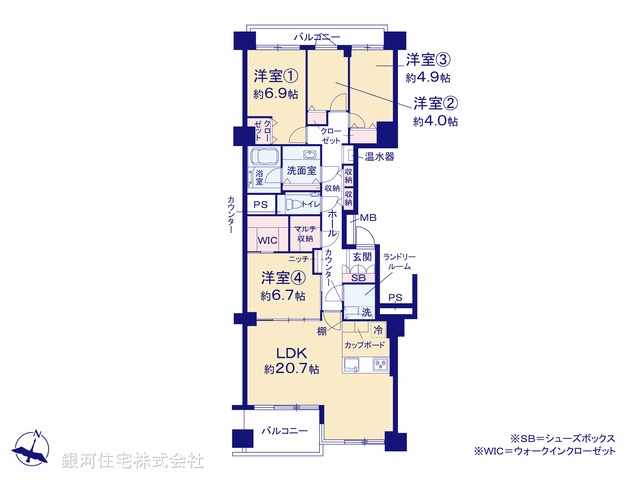 G00379099 東京都世田谷区祖師谷３丁目 中古マンション 1億4800万円【間取図】