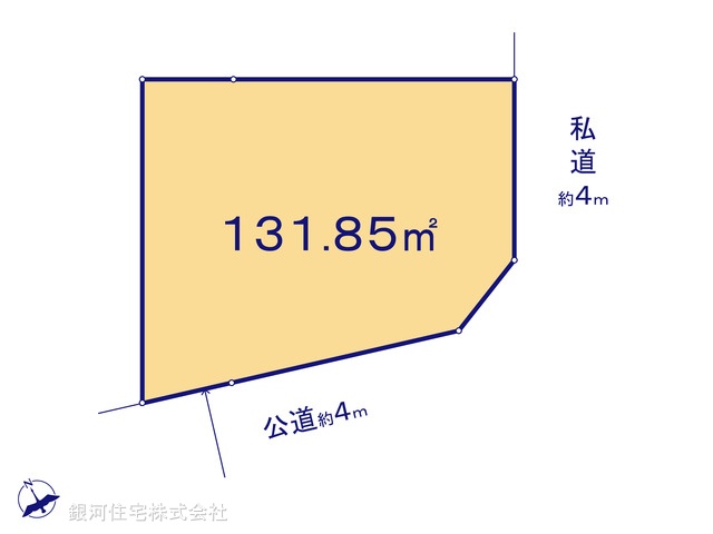 G00379110 埼玉県北葛飾郡杉戸町倉松３丁目 土地(建築条件付土地) 1399万円【区画図】