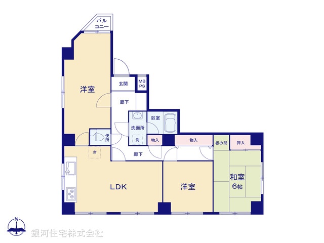 G00379144 東京都墨田区緑４丁目 中古マンション 4999万円【間取図】