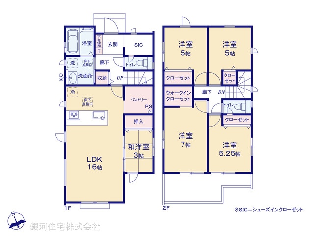 G00379258 東京都日野市新町２丁目 新築一戸建て 5380万円【間取図】