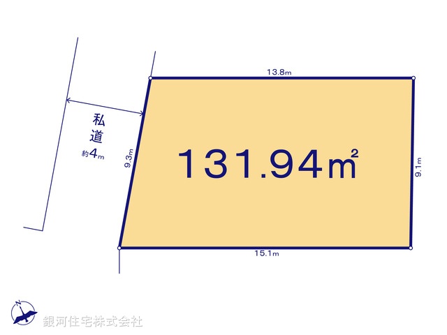 G00379272 東京都小金井市貫井南町５丁目 土地 4480万円【区画図】