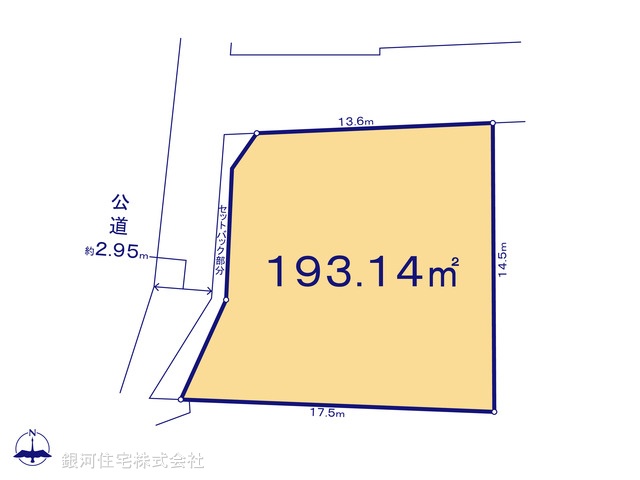 G00379280 東京都国分寺市南町３丁目 土地 6980万円【区画図】