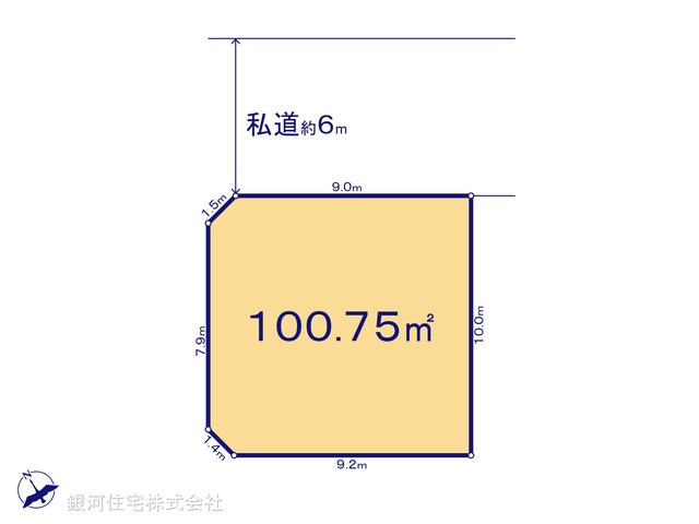 G00379282 埼玉県上尾市柏座４丁目 土地 3200万円【区画図】