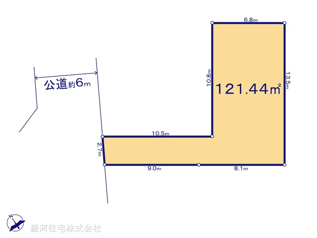 G00379330 東京都国立市矢川３丁目 土地 4100万円【区画図】