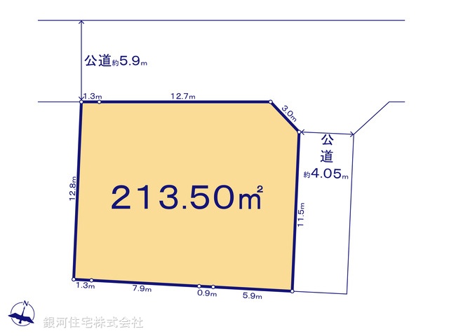 G00379353 埼玉県上尾市小泉９丁目 土地 3980万円【区画図】