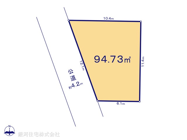 G00379415 埼玉県川越市大字並木 土地 2180万円【区画図】