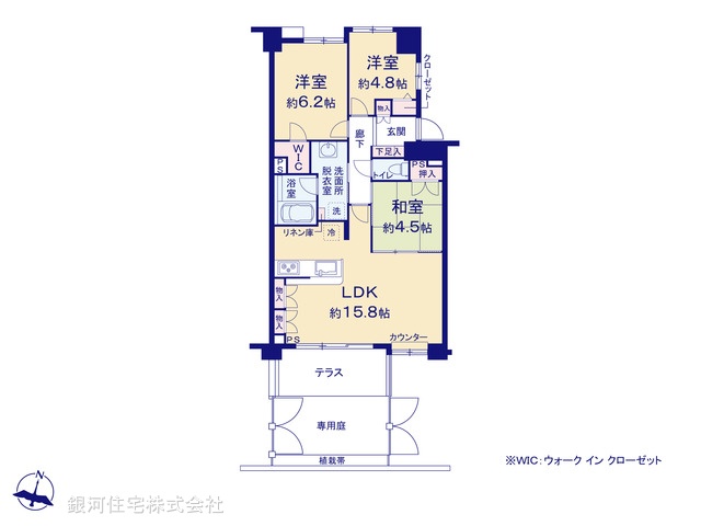 G00379426 東京都八王子市北野町 中古マンション 3199万円【間取図】