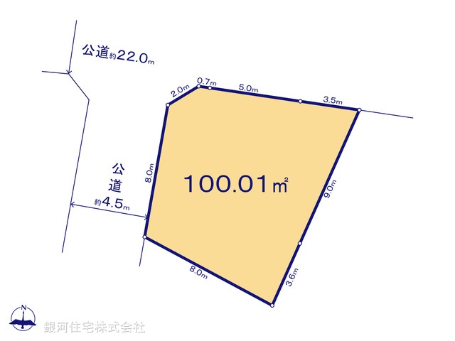 G00379441 東京都立川市羽衣町３丁目 土地 4680万円【区画図】