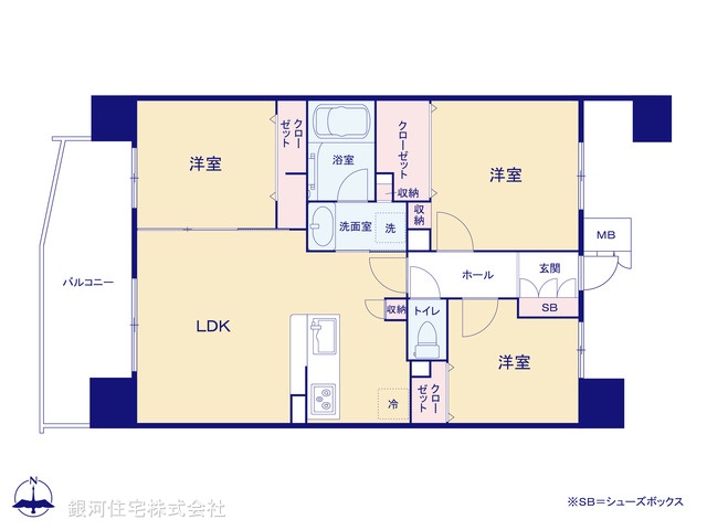 G00379474 東京都足立区入谷１丁目 中古マンション 4300万円【間取図】