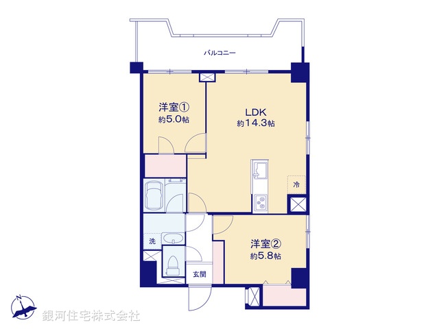 G00379498 東京都新宿区矢来町 中古マンション 7198万円【間取図】