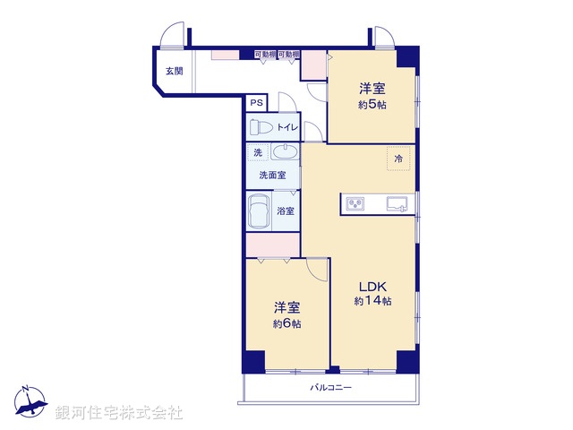 G00379526 神奈川県横浜市保土ヶ谷区天王町１丁目 中古マンション 3490万円【間取図】