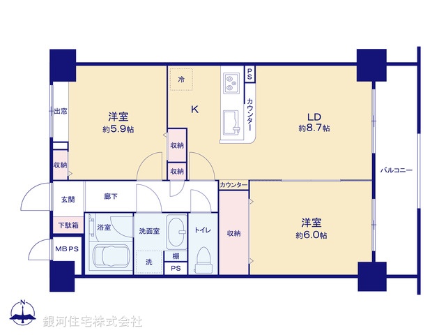 G00379527 東京都府中市美好町２丁目 中古マンション 3780万円【間取図】