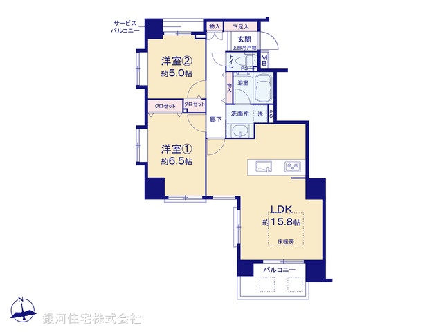 G00379535 東京都新宿区新小川町 中古マンション 1億1700万円【間取図】