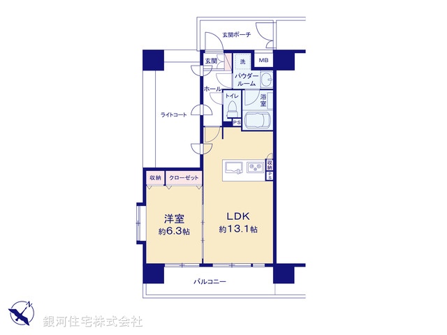 G00379555 東京都港区六本木７丁目 中古マンション 1億3800万円【間取図】